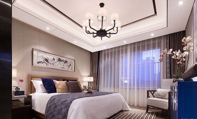 别墅现代卧室装饰效果图