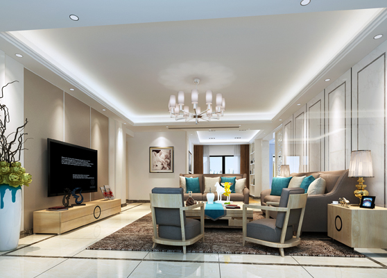 现代客厅软装设计效果图