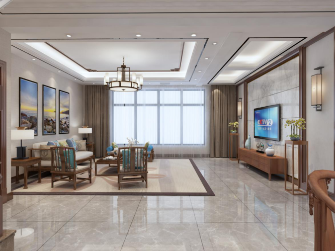 中式客厅装饰设计效果图 中式客厅装饰设计效果图