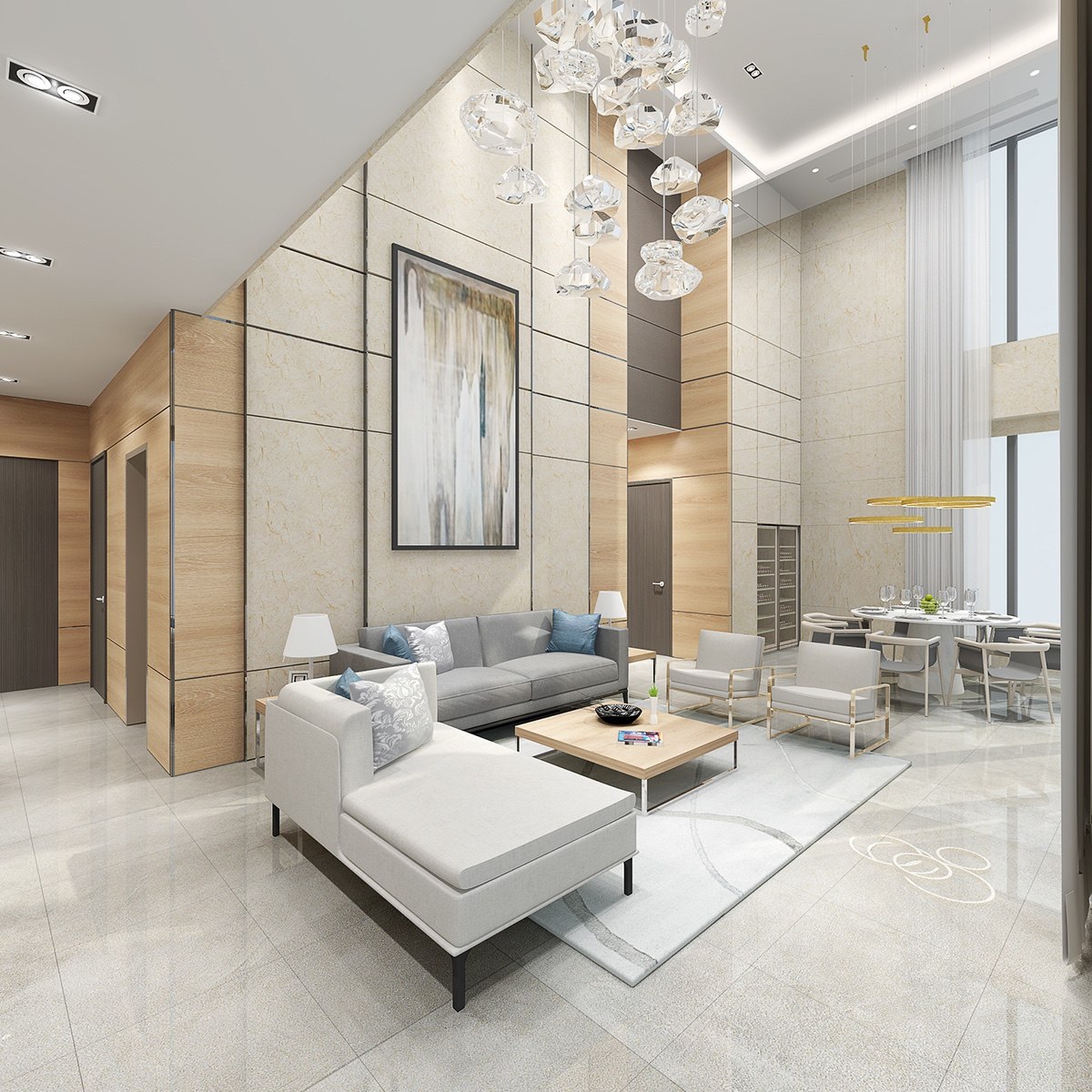 现代大厅装饰设计效果图 现代大厅装饰设计效果图