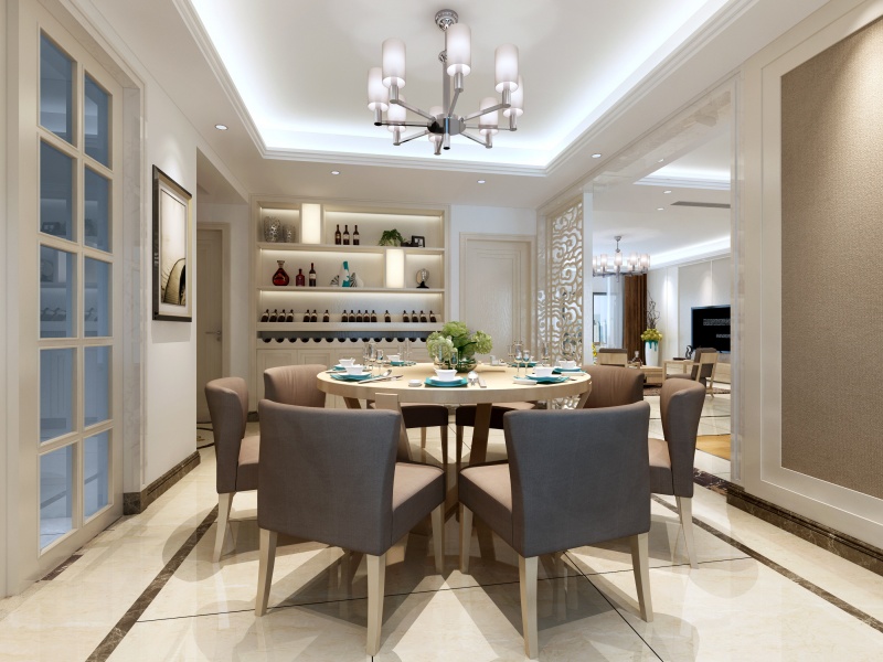 现代别墅餐厅装修设计 现代别墅餐厅装修设计效果图