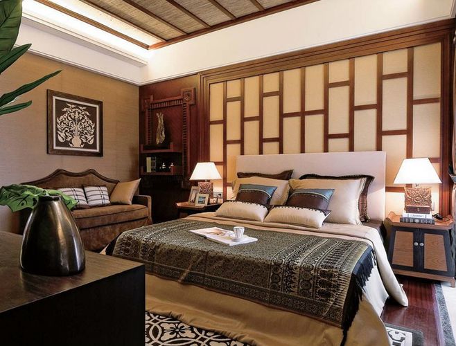 别墅古典卧室装饰效果图