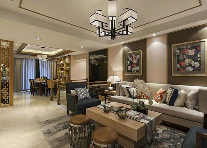 现代中式客厅装饰效果图