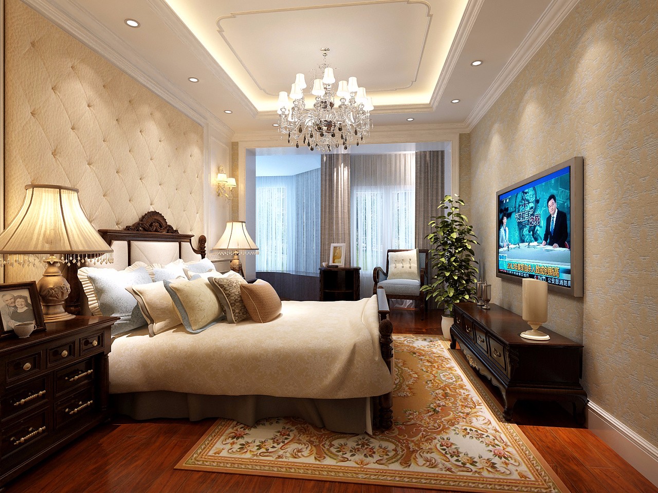 别墅欧式卧室装修设计 别墅欧式卧室装修设计效果图