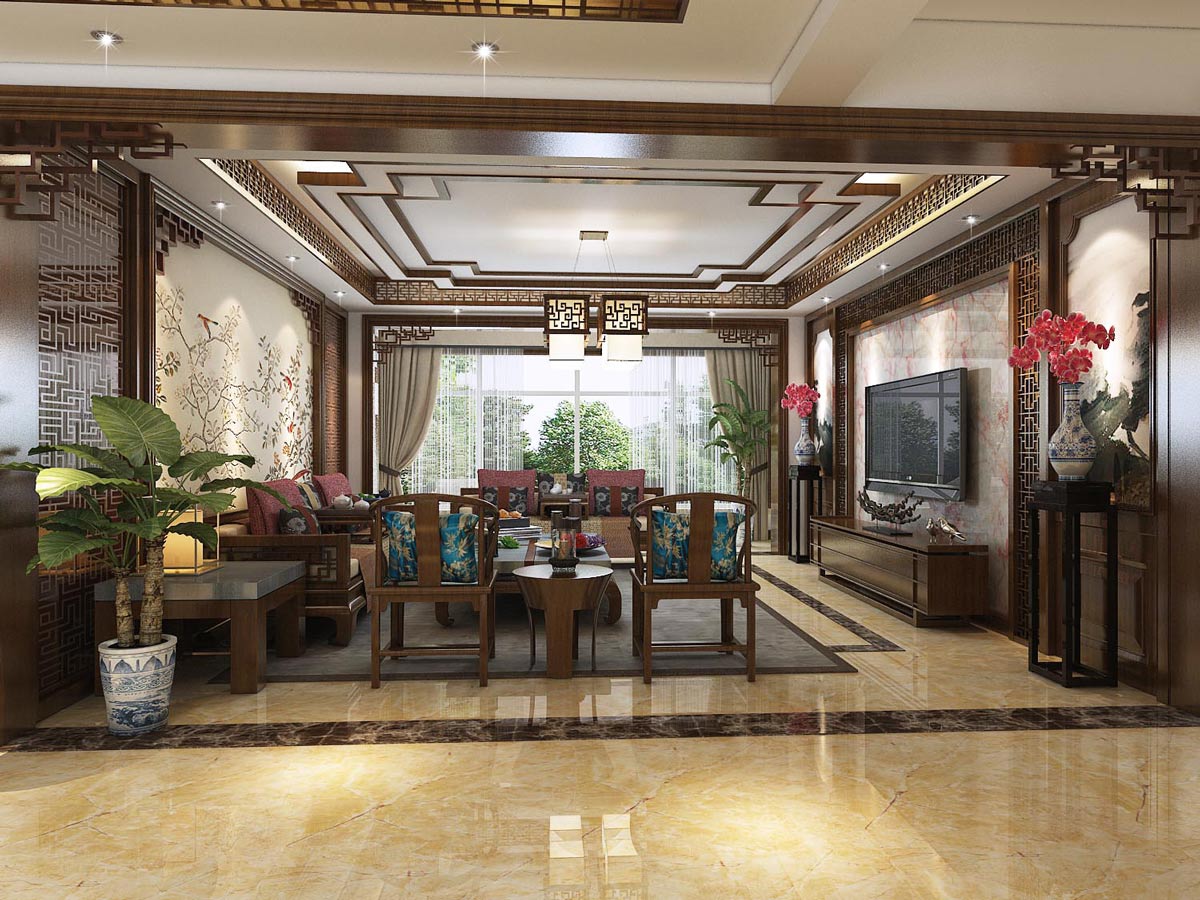 中式别墅装饰客厅