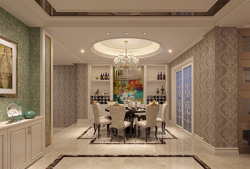 别墅现代餐厅装饰效果图 别墅现代餐厅装饰效果图