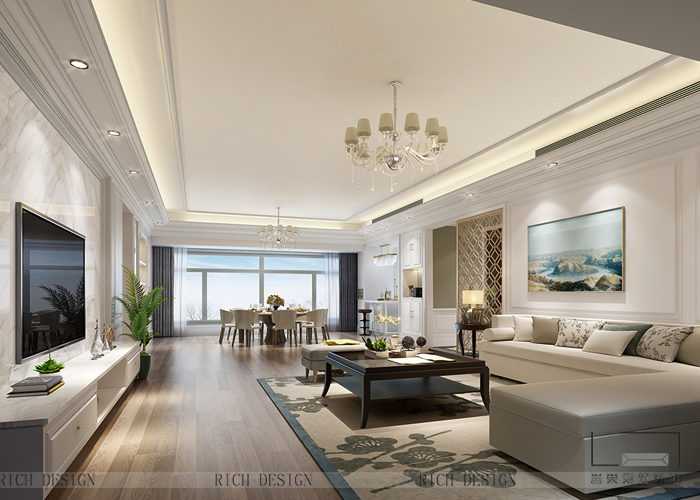 现代别墅客厅装潢效果图 现代别墅客厅装潢效果图
