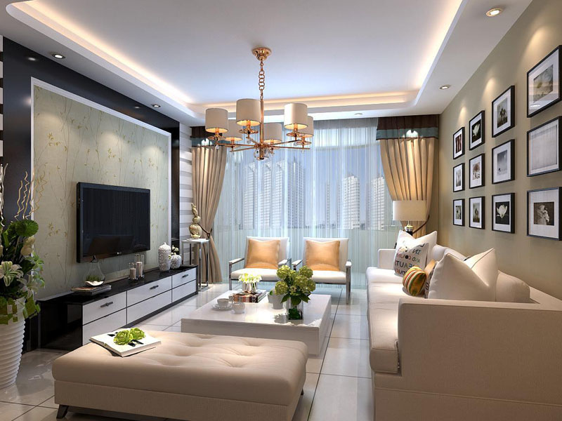 别墅装潢现代客厅效果图 别墅装潢现代客厅效果图