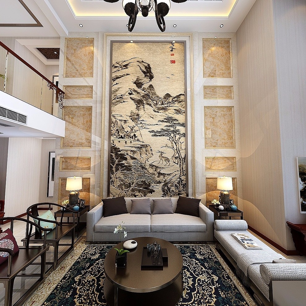 别墅装饰之客厅效果图欣赏