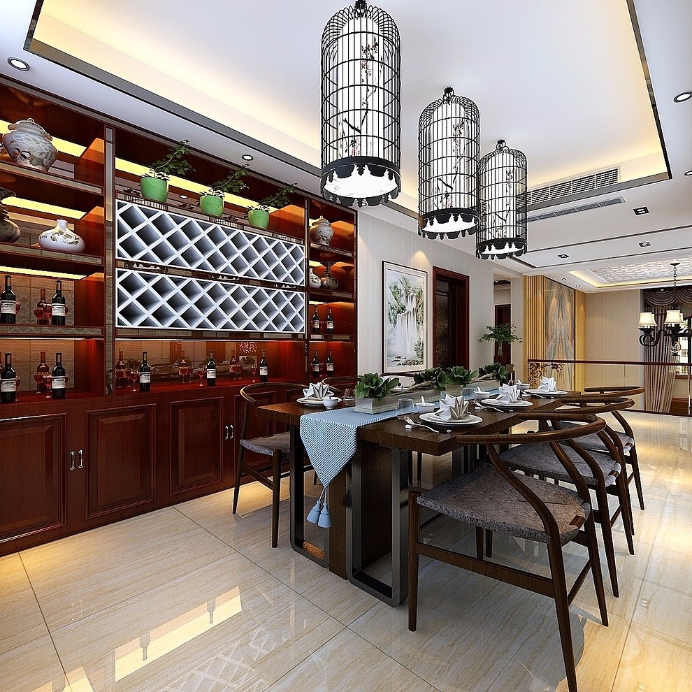 别墅装饰之餐厅效果图欣赏