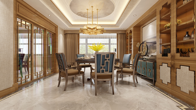  别墅现代餐厅装潢风格