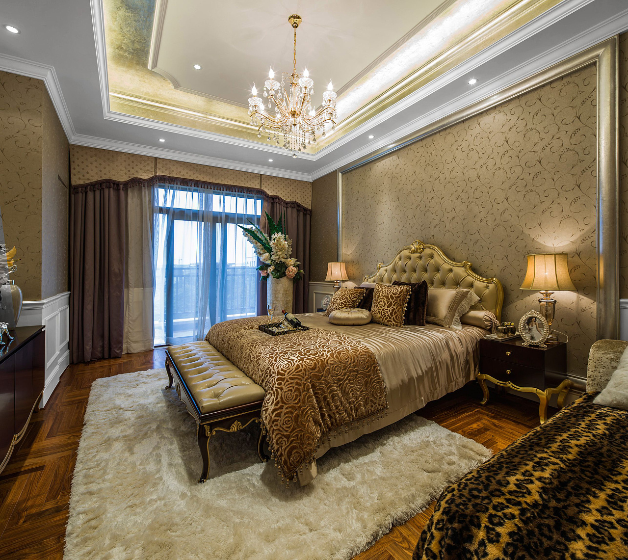 别墅欧式卧室装饰效果图
