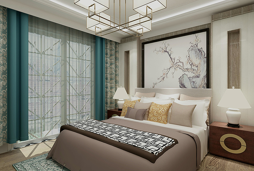 中式卧室装饰效果图