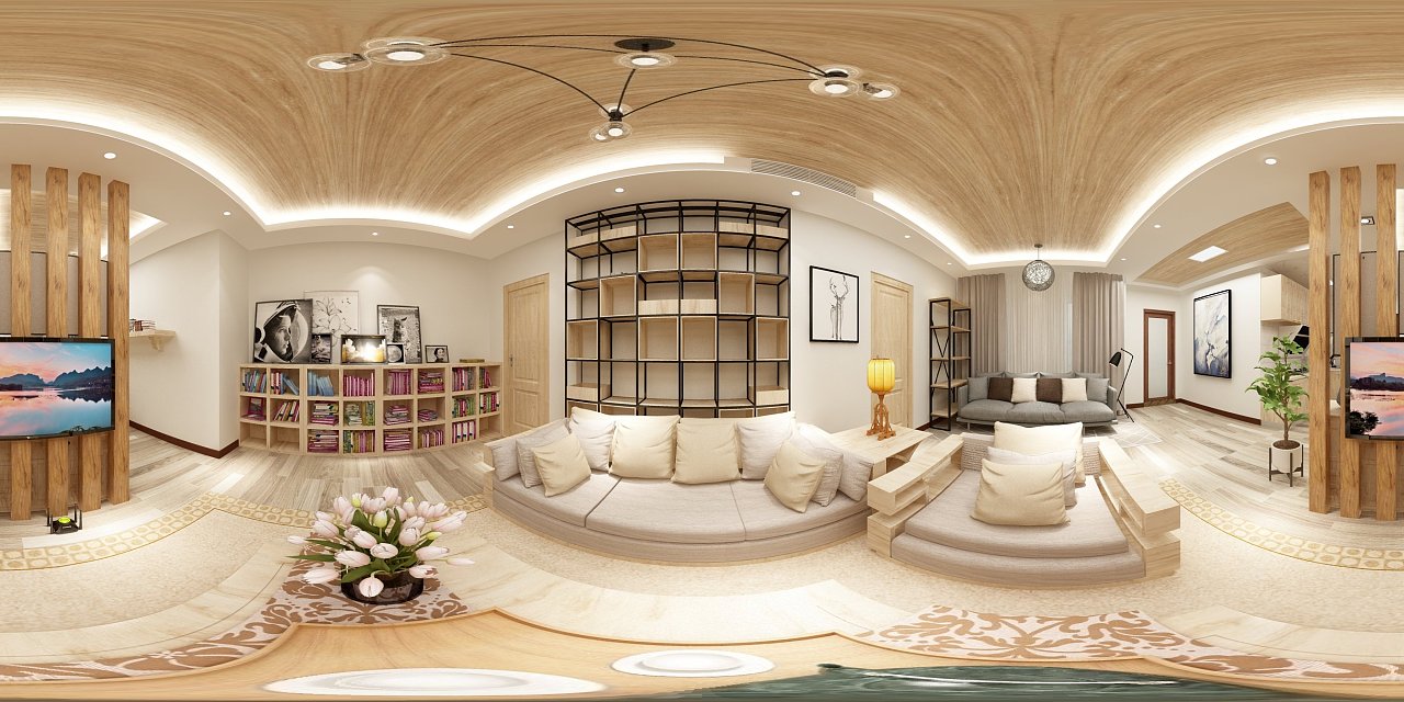 现代客厅装饰角度效果图