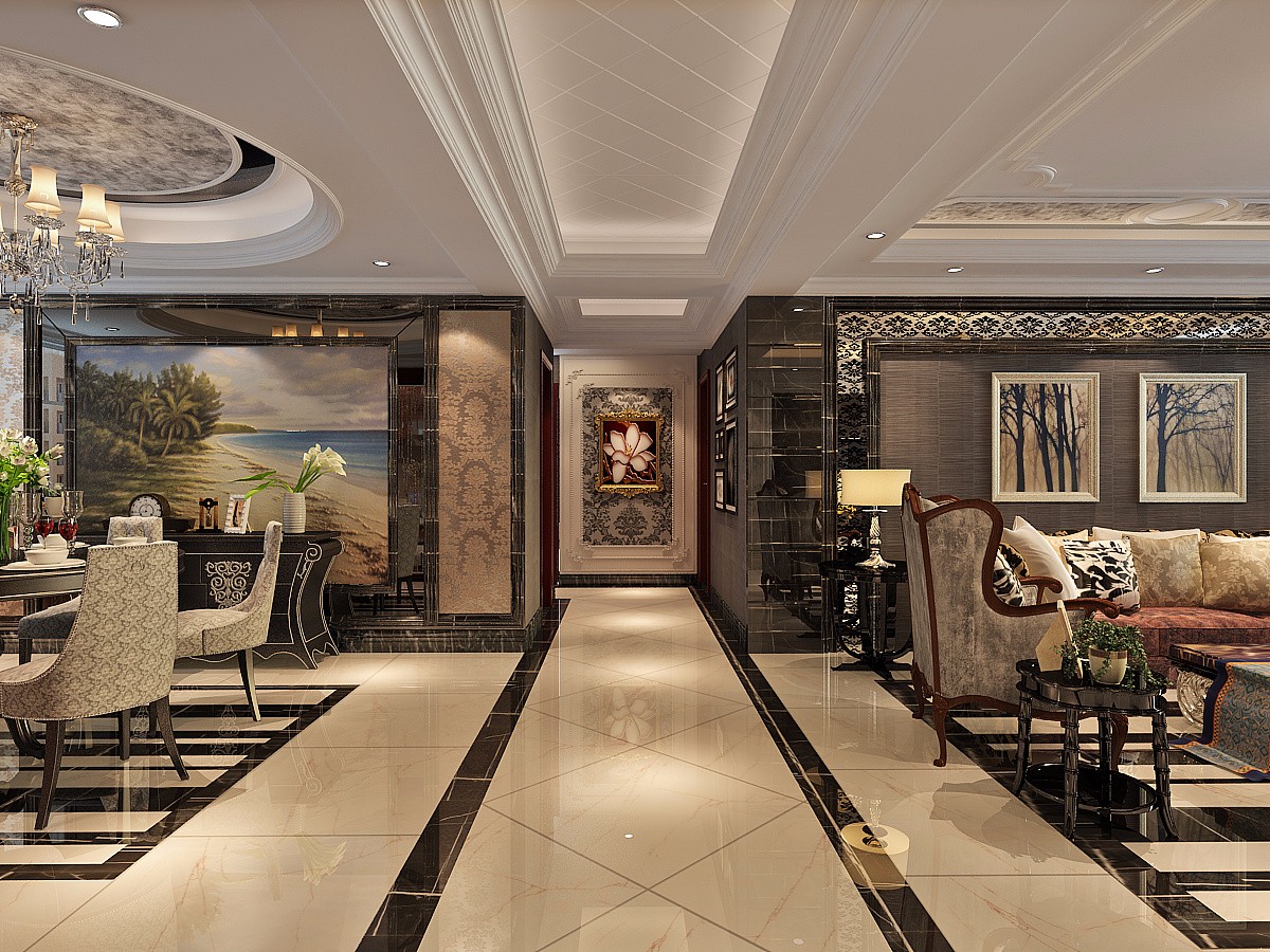 现代过道装饰效果图