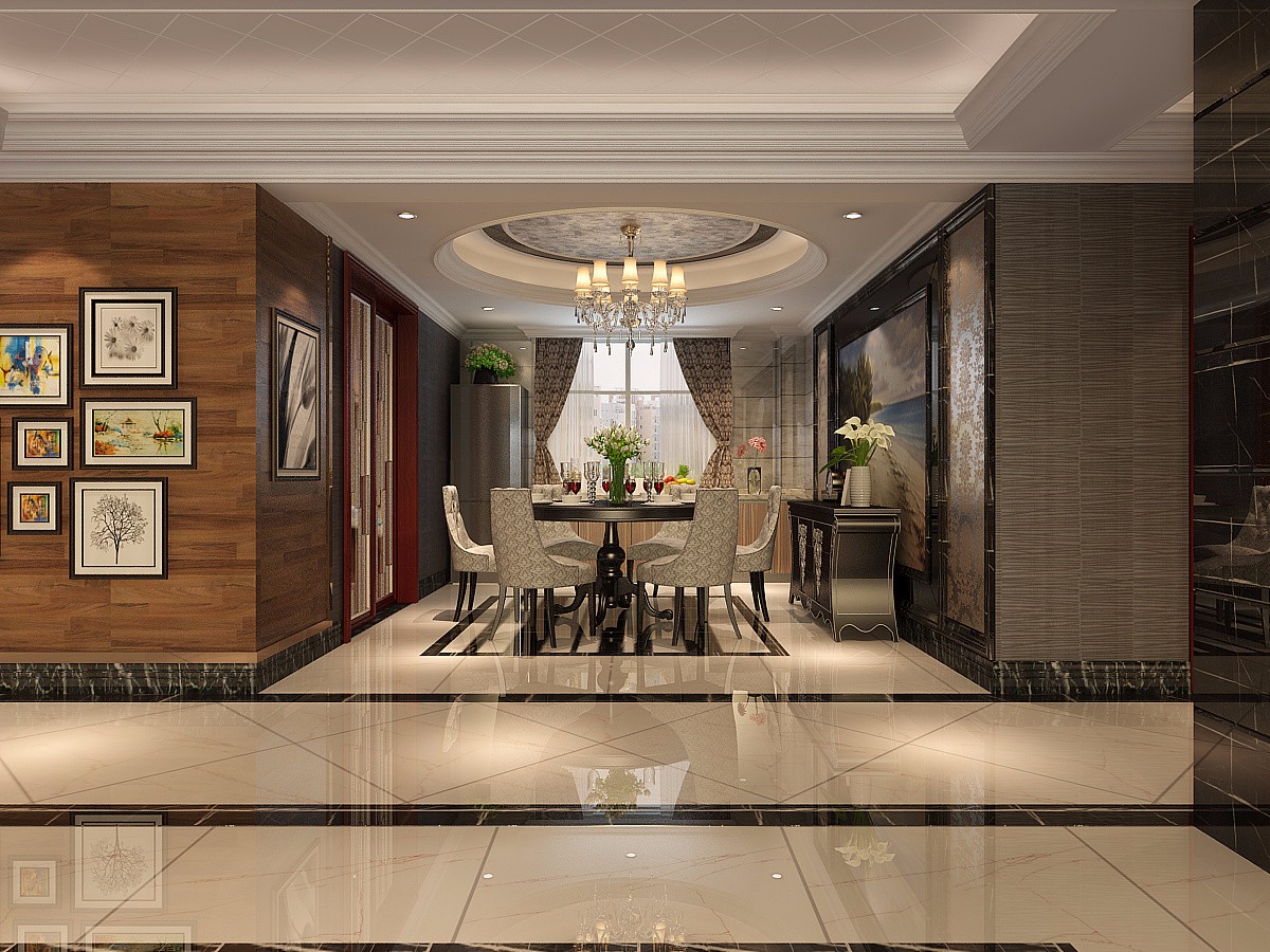 现代过道装饰效果图