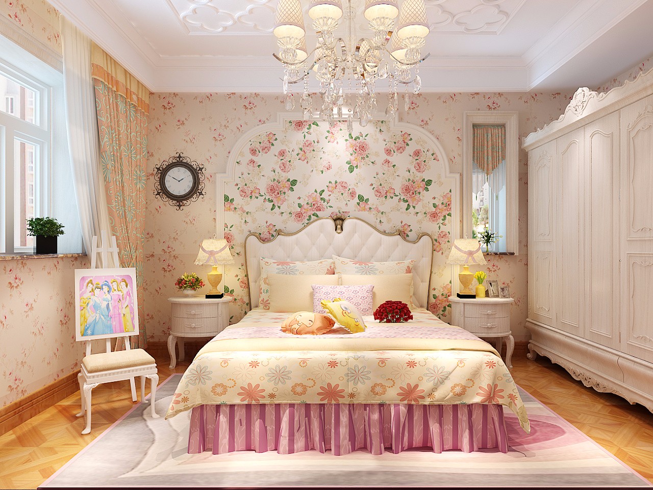 现代女儿房装饰效果图