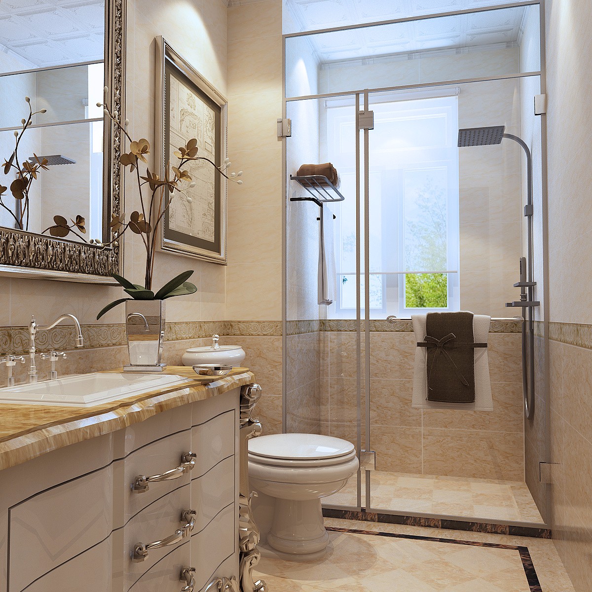 现代卫浴装饰效果图