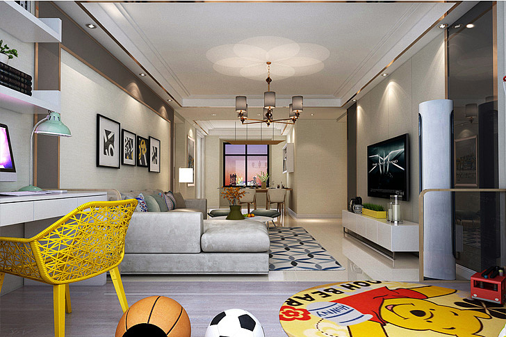 现代客厅装饰角度二效果图 现代客厅装饰角度二效果图