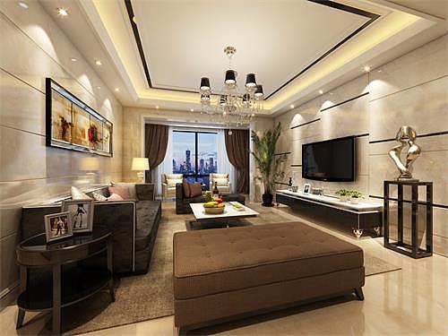 现代别墅客厅装饰效果图 现代别墅客厅装饰效果图