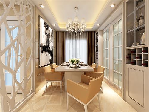 现代别墅餐厅装饰效果图 现代别墅餐厅装饰效果图