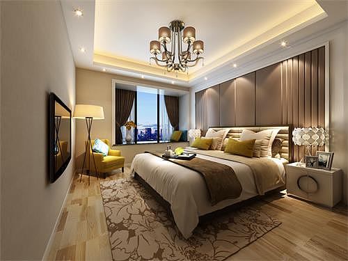 现代别墅卧室装饰效果图 现代别墅卧室装饰效果图