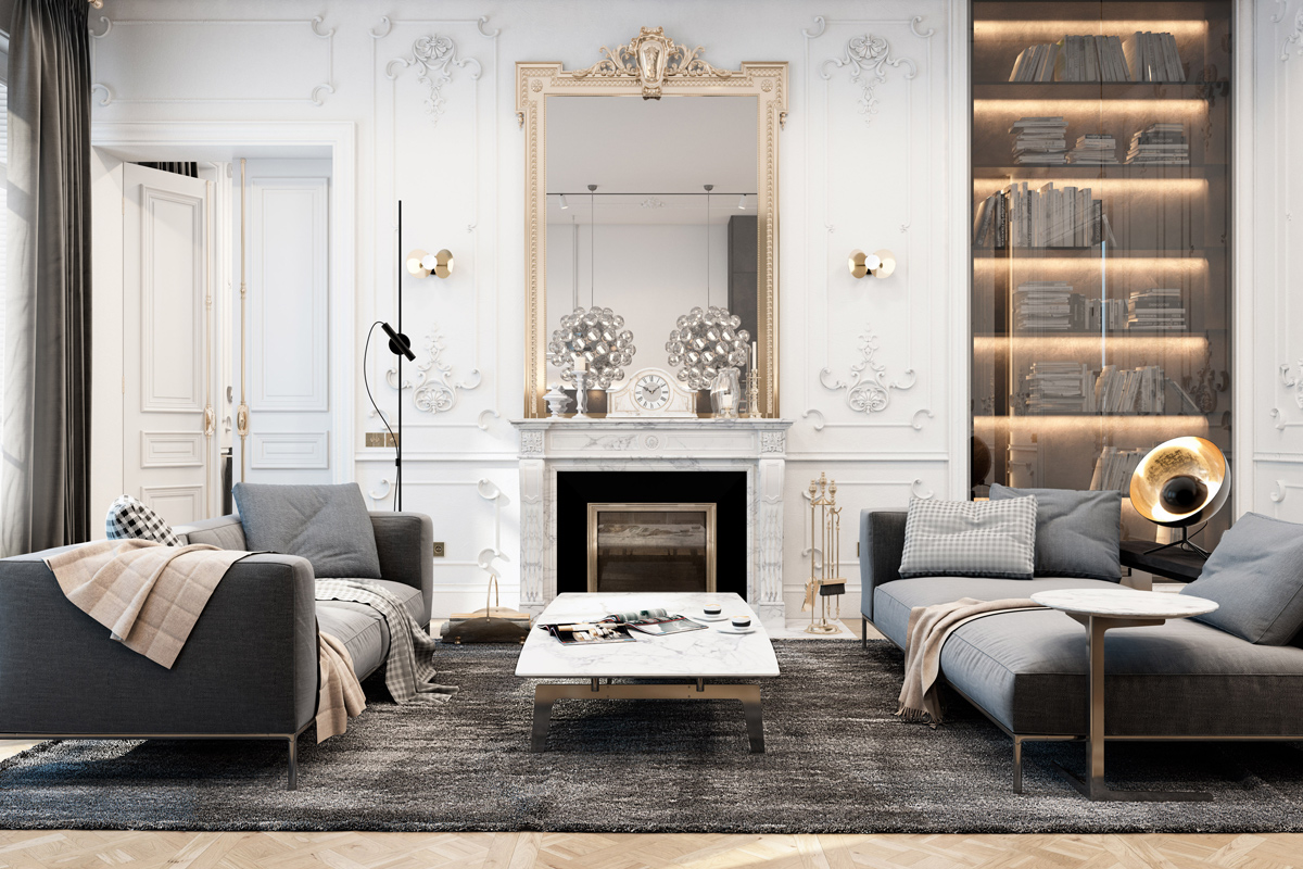 现代别墅装潢效果图