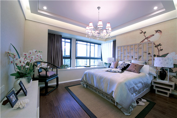别墅中式卧室装潢