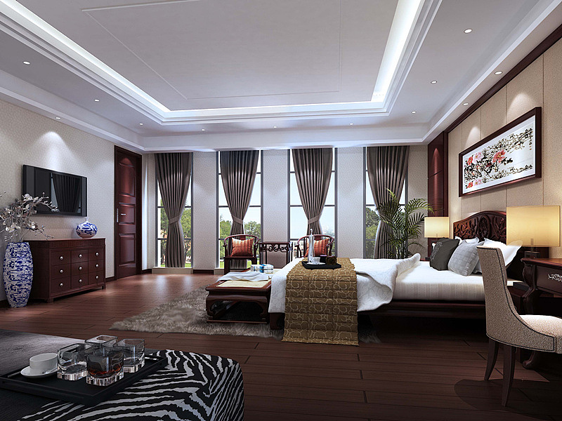 别墅卧室装潢效果图