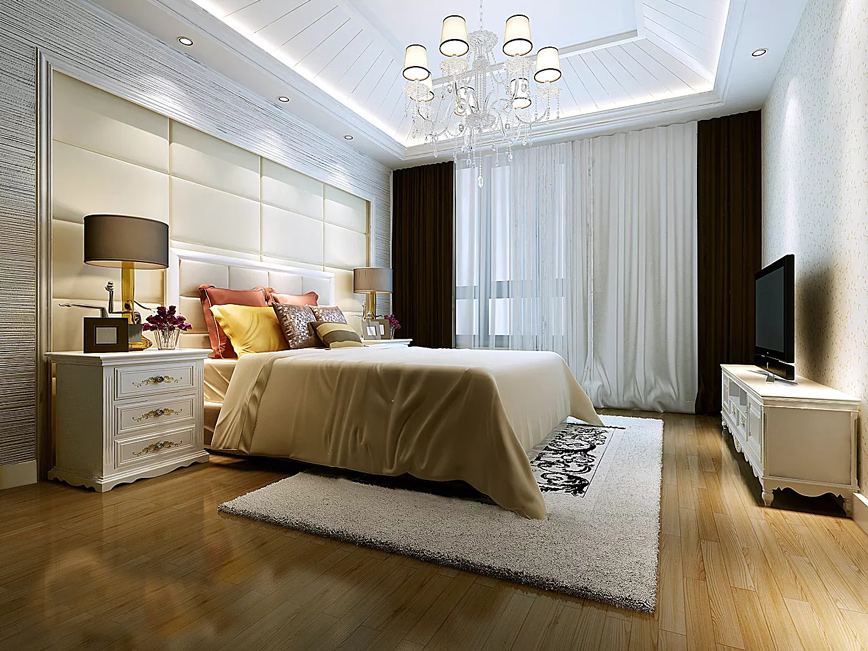 别墅卧室装潢效果图 别墅卧室装潢效果图