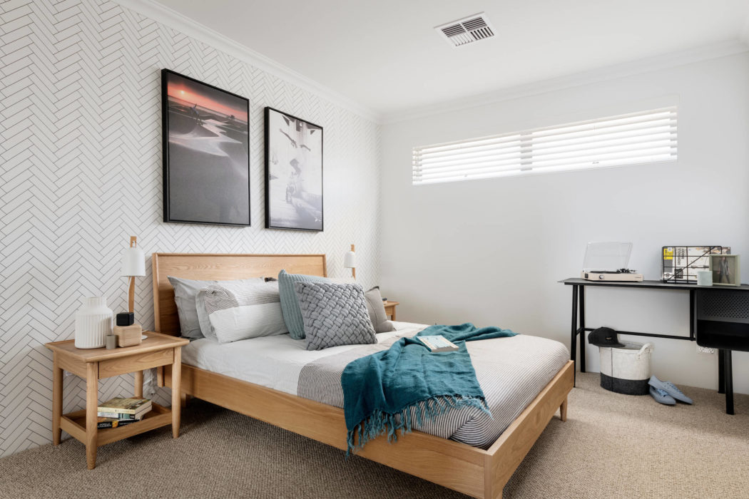 现代别墅卧室装潢效果图