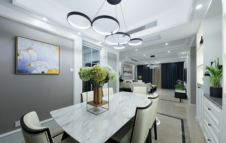 别墅现代餐厅装饰效果图