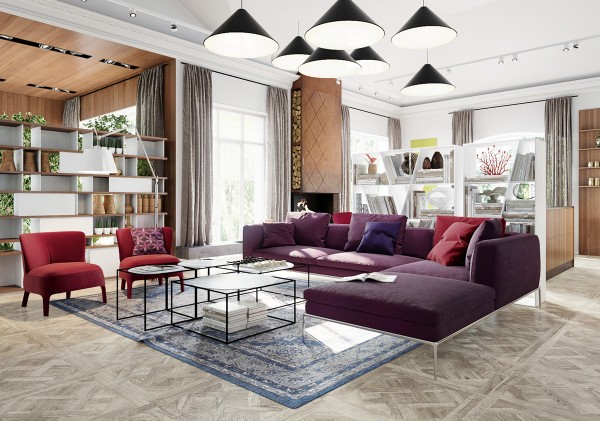 别墅客厅装饰实景图