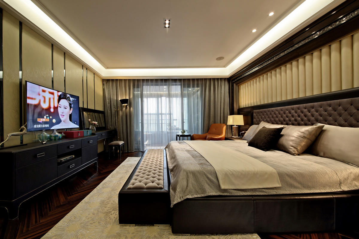 现代别墅卧室装饰实景图 现代别墅卧室装饰实景图