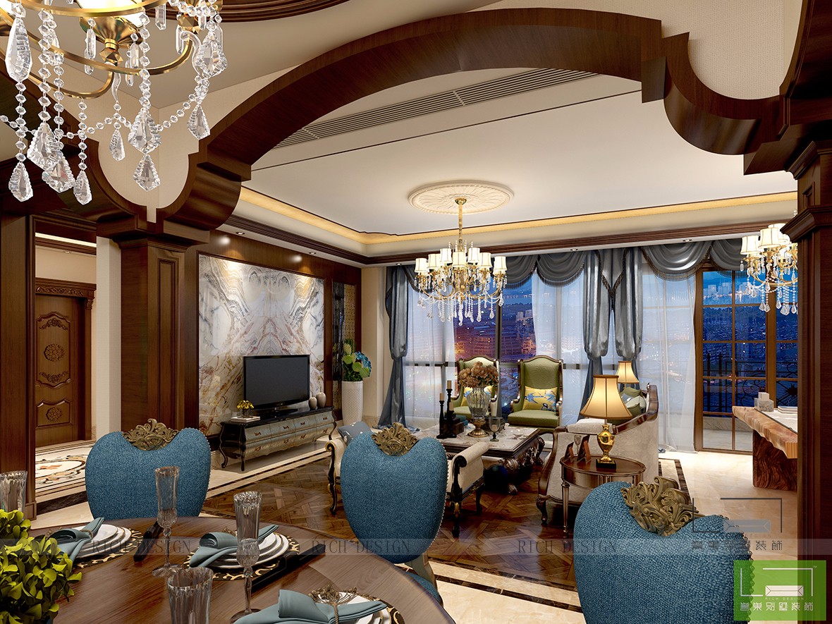 美式客餐厅装饰效果图