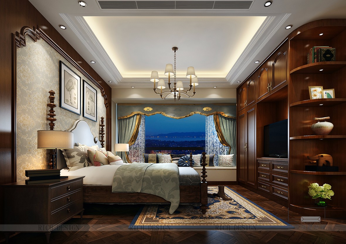 美式主卧装饰效果图