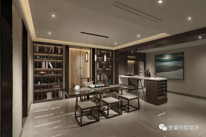 现代别墅书房装饰效果图