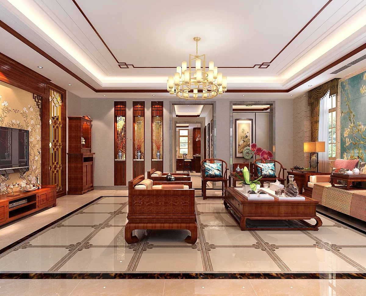 中式客厅装饰效果图