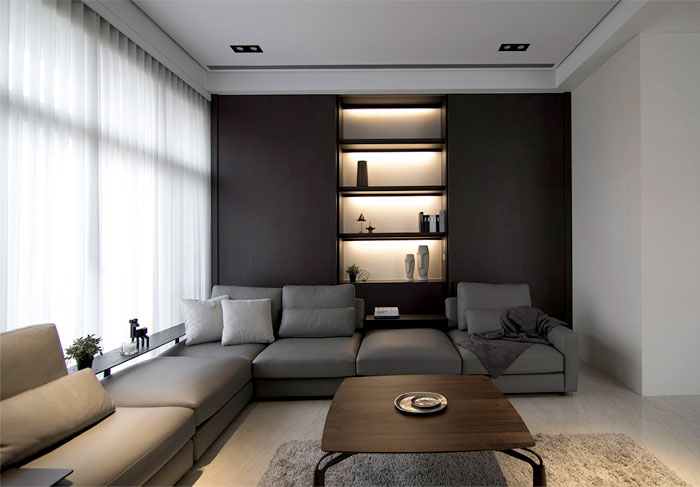  现代客厅装潢效果图
