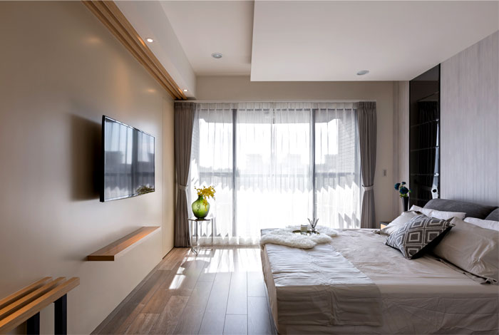 现代别墅卧室装饰效果图