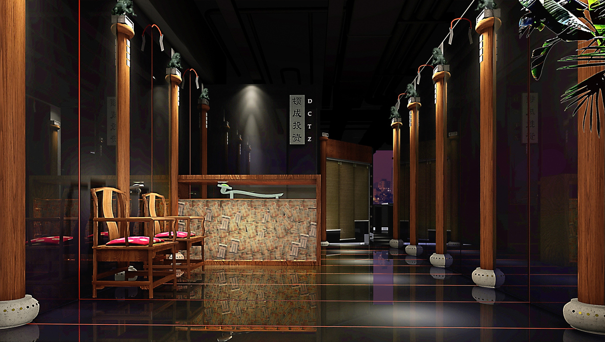 顿成中式大堂装修效果图