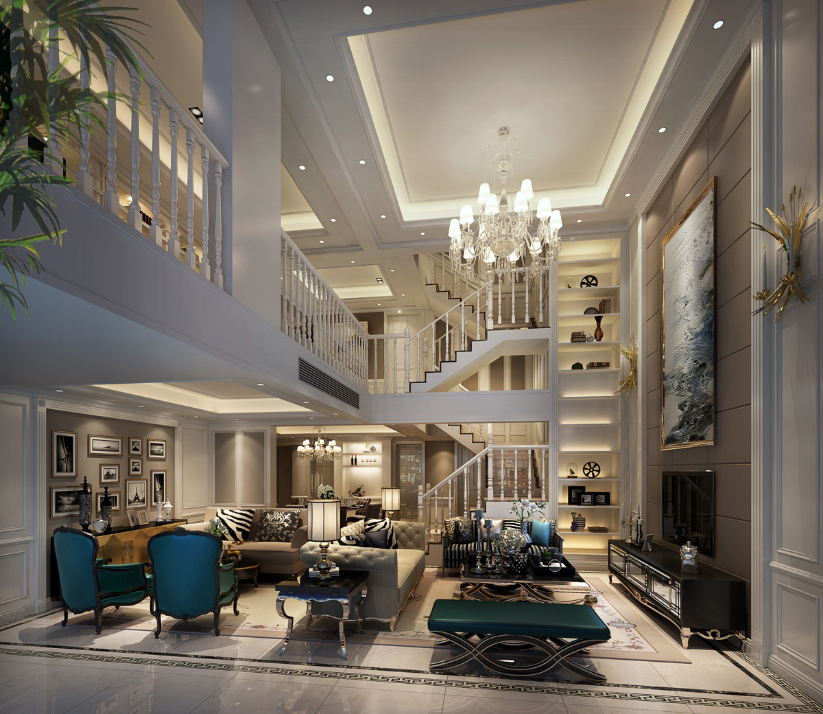 别墅客厅装饰效果图 别墅客厅装饰效果图