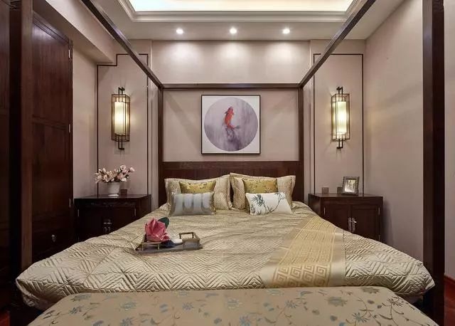 中式主卧装潢效果图