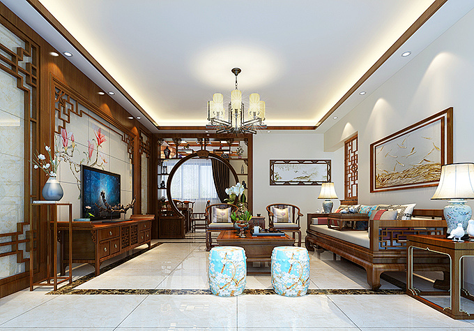 中式客厅装饰效果图 中式客厅装饰效果图