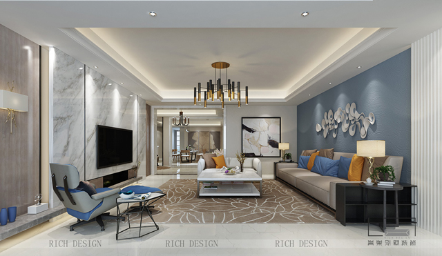 博林天瑞现代客厅装修效果图