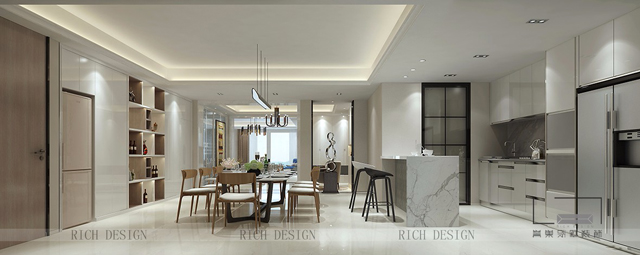 博林天瑞厨餐厅设计案例效果图