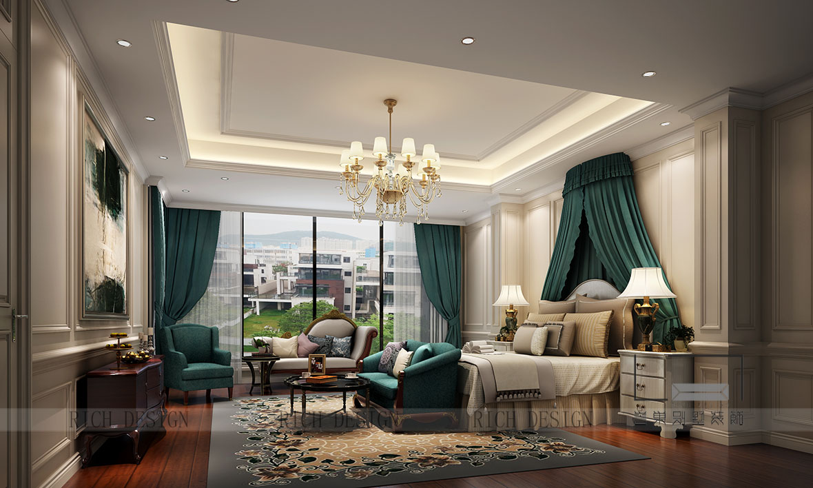 欧式主卧装饰效果图