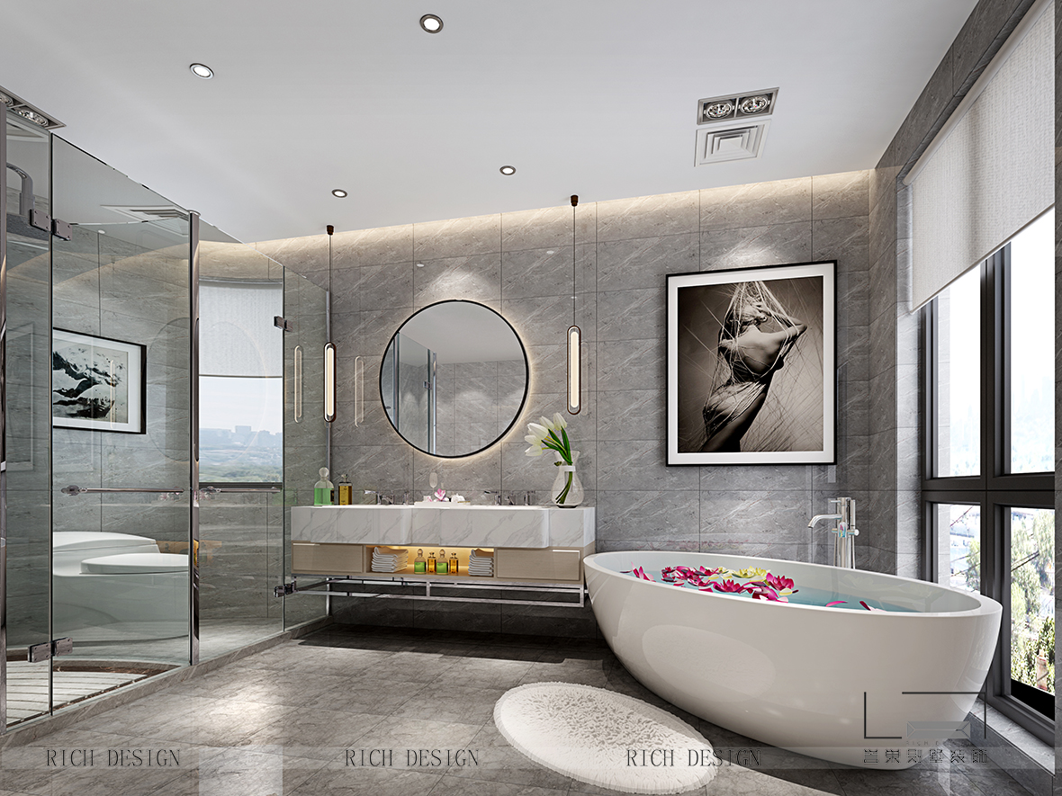 中式卫浴装饰效果图