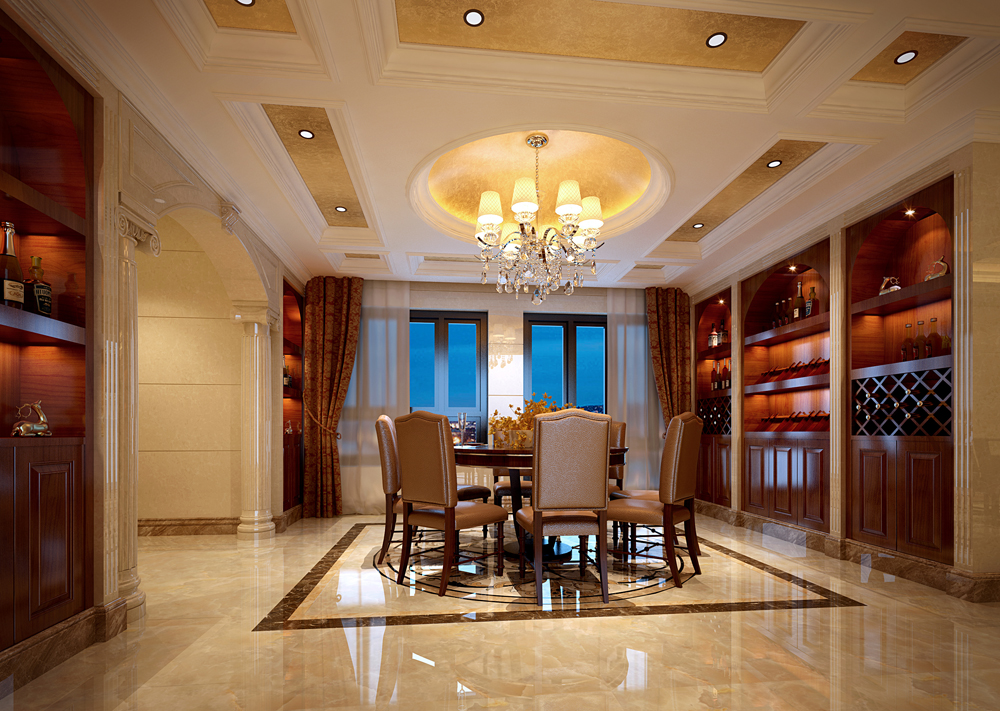 合正中央欧式别墅餐厅装饰效果图 合正中央欧式别墅餐厅装饰效果图