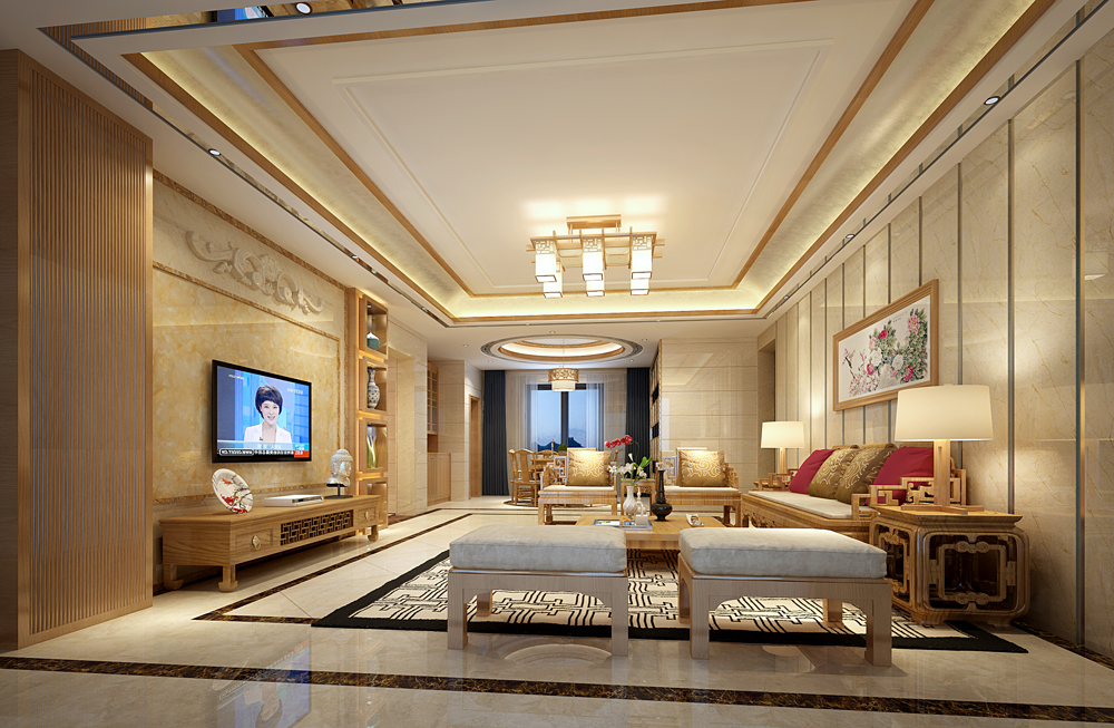 中式客厅设计效果图